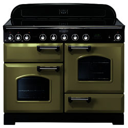 Rangemaster Classic Deluxe 110 Induction Hob Range Cooker Olive Green